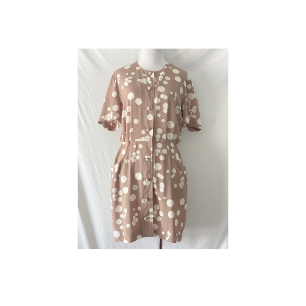 1980’s Tan Bubble Dress by Nu-Mode